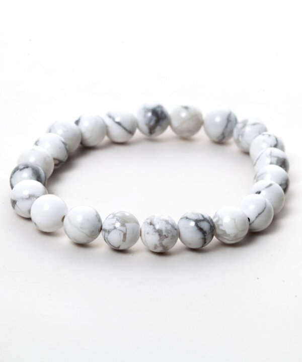 Howlite Crystal Bracelet unisex 8mm